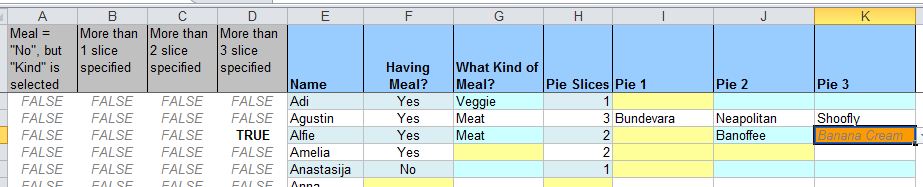 Helper columns