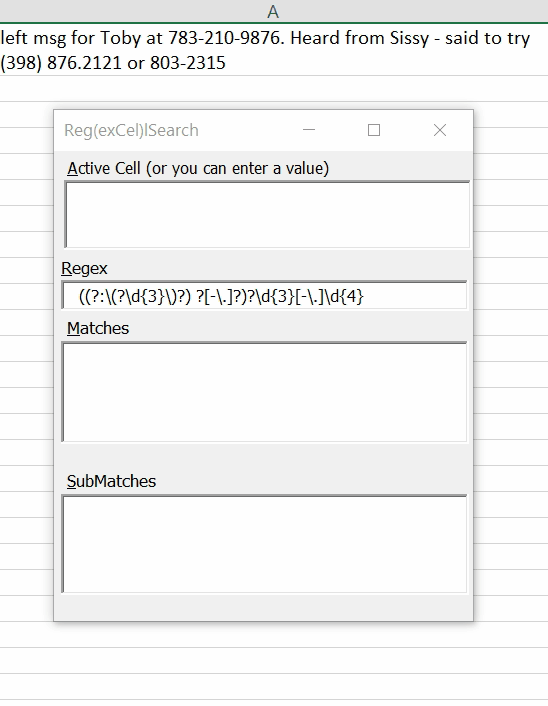 regex copy into clipboard