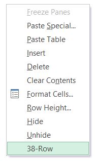 show menu name