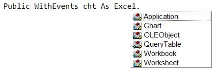 Excel withevents objects