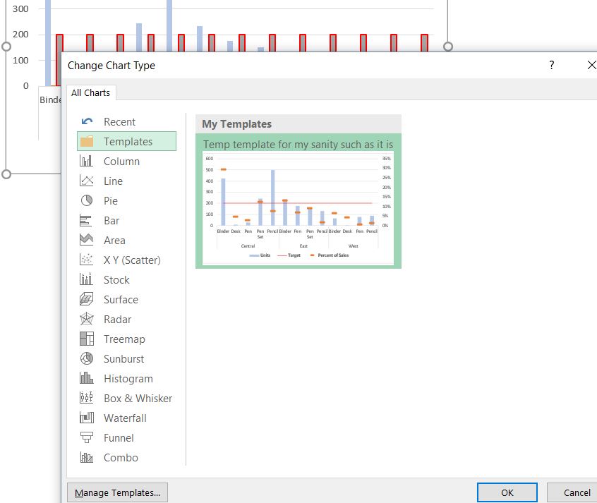 change chart type dialog